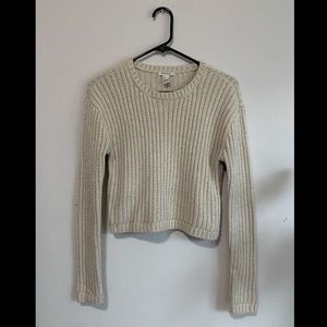 Cropped Chunky Knit Sweater
